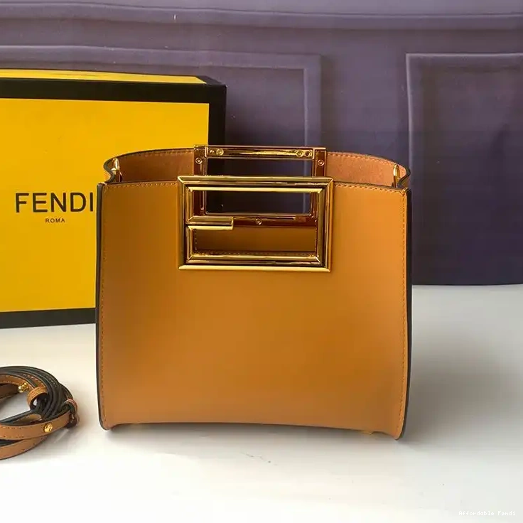 Affordable Calf Leather Brown In Small Bag Way Fendi 0508